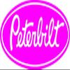 14" Peterbilt Sticker Decal in hot Pink view 1