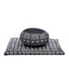 Leewadee Meditation Cushion Set  1 Round Zafu Meditation Pillow and 1 Square Roll-Up Zabuton Meditation Mat, Pillows Bundle Filled with Kapok, Black view 1