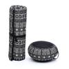Leewadee Meditation Cushion Set  1 Round Zafu Meditation Pillow and 1 Square Roll-Up Zabuton Meditation Mat, Pillows Bundle Filled with Kapok, Black view 2