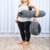 Leewadee Meditation Cushion Set  1 Round Zafu Meditation Pillow and 1 Square Roll-Up Zabuton Meditation Mat, Pillows Bundle Filled with Kapok, Black view 3