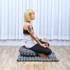 Leewadee Meditation Cushion Set  1 Round Zafu Meditation Pillow and 1 Square Roll-Up Zabuton Meditation Mat, Pillows Bundle Filled with Kapok, Black view 4