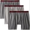 Champion Men's 3-Pack Active Performance Long Leg Boxer Briefs, Black/Grey/Black, Small view 1