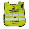 Reflective Fluorescent Tabard With Camera Fitted - S/M Smile You're On Camera view 1