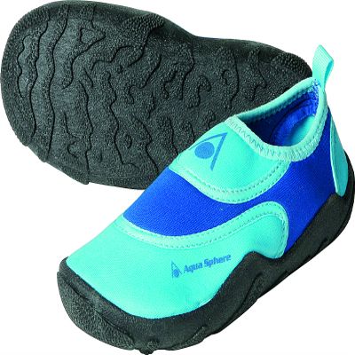 Aqua Sphere Kids' Beachwalker Neoprene Water/Beach Shoe, Light Blue, Size 24/25