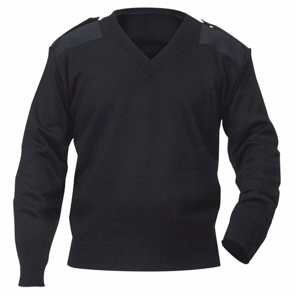 AEROPhoenix V-Neck Crew Sweater Jersey - Black - Small