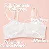 Yellowberry Ladybug Bra - Great First Bra for Girls, Teens and Tweens, Best Training Bra (MD, Marshmallow) view 2