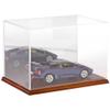 Plymor Clear Acrylic Display Case with Hardwood Base (Mirror Back), 12" W x 8" D x 8" H view 2