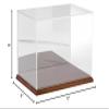 Plymor Clear Acrylic Display Case with Hardwood Base (Mirror Back), 12" W x 8" D x 8" H view 3