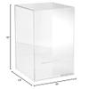 Plymor Clear Acrylic Display Case with Clear Base (Mirror Back), 10" W x 10" D x 15" H view 2
