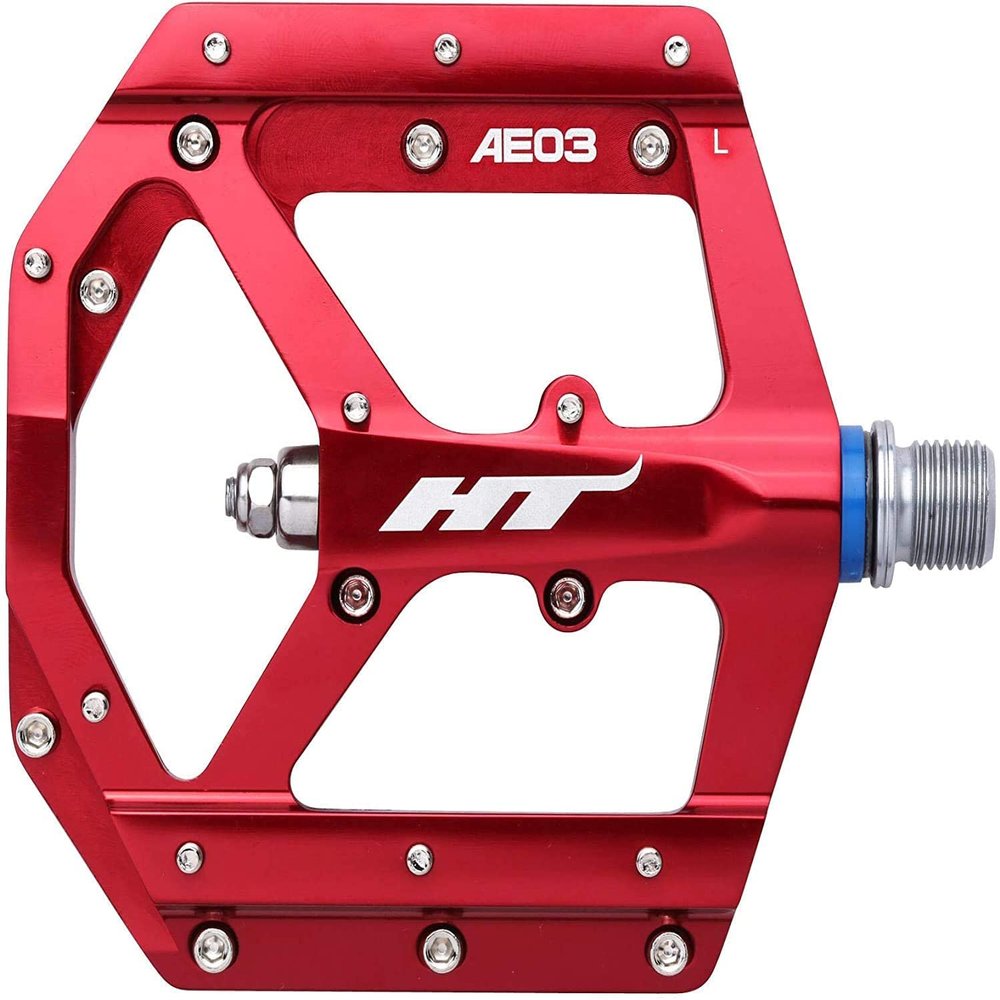HT Components Red AE03 Evo Bike Pedals Pair 9/16"