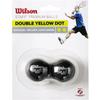 Wilson Staff Squash Balls Extra Slow (Competitors), Black (Double Yellow Dot), Pack of 2 view 1