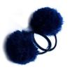 HAND A Pair of Lovely Pom Pom Hair Bands, Decorative Pom Poms Band - 2 Inch Pom Pom (Dark Blue) view 1