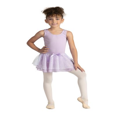 Danshuz Girl's Double Layer Hologram Skirt I/M PURPLE