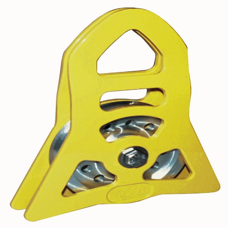 MSA SPPPU8710 Yellow Aluminum SuretyMan Single Standard/Prusik Pulley, 4" Size