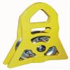 MSA SPPPU8710 Yellow Aluminum SuretyMan Single Standard/Prusik Pulley, 4" Size view 1