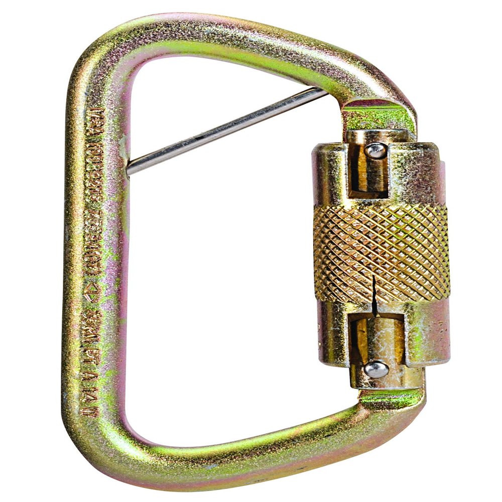 MSA SRCC413 Steel Auto-Locking Carabineer, 9/16" Gate, 4.18" Length