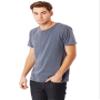 Alternative Men's Distressed Heritage Tee, Dark Blue Pigment, Small view 3