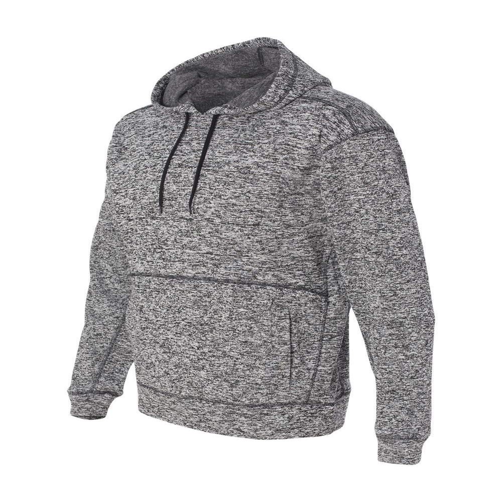 J America Adult Cosmic Poly Fleece Hood M CHARCOAL FLECK