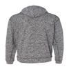 J America Adult Cosmic Poly Fleece Hood M CHARCOAL FLECK view 3
