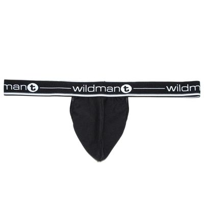 Wildmant Men's Big Pouch Strapless Jock Strap (Small, Black)