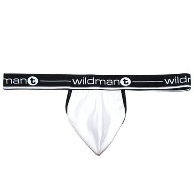 Wildmant Men's Big Pouch Strapless Jock Strap (Small, White)