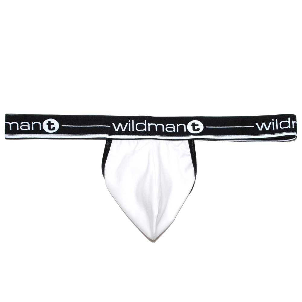 Wildmant Men's Big Pouch Strapless Jock Strap (Small, White)
