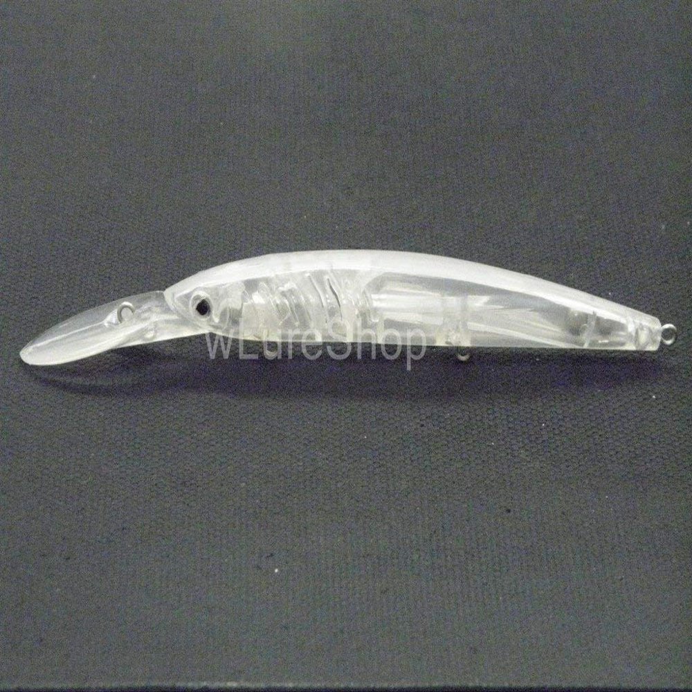 wLure 10 Blank Unpainted Minnow Crankbait Topwater Lipless Jerkbait Fishing Lures (UPM650P10)