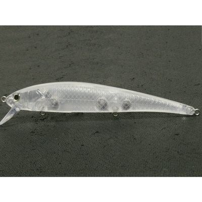 wLure 10 Blank Unpainted Minnow Jerkbait Slow Floating Tight Wobble Fishing Lures with Free Eyes UPM509