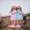 Made in USA Little Girls' Cotton Short Sleeve Cover Up Dress for Sensitive Skin SPD Sensory Friendly, Wave, 3T view 2