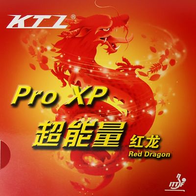 KTL Pro XP Red Dragon Pips-in Table Tennis (Ping Pong) Rubber with Sponge (red, 2.0mm)