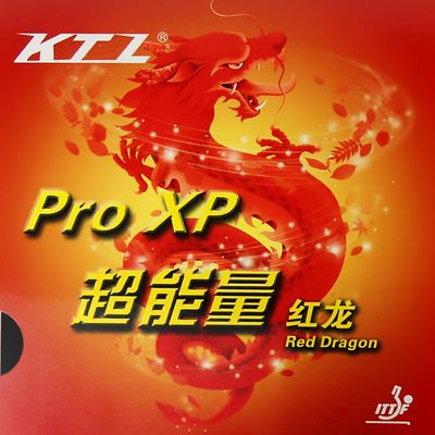 KTL Pro XP Red Dragon Pips-in Table Tennis (Ping Pong) Rubber With Sponge (black, 2.2mm)