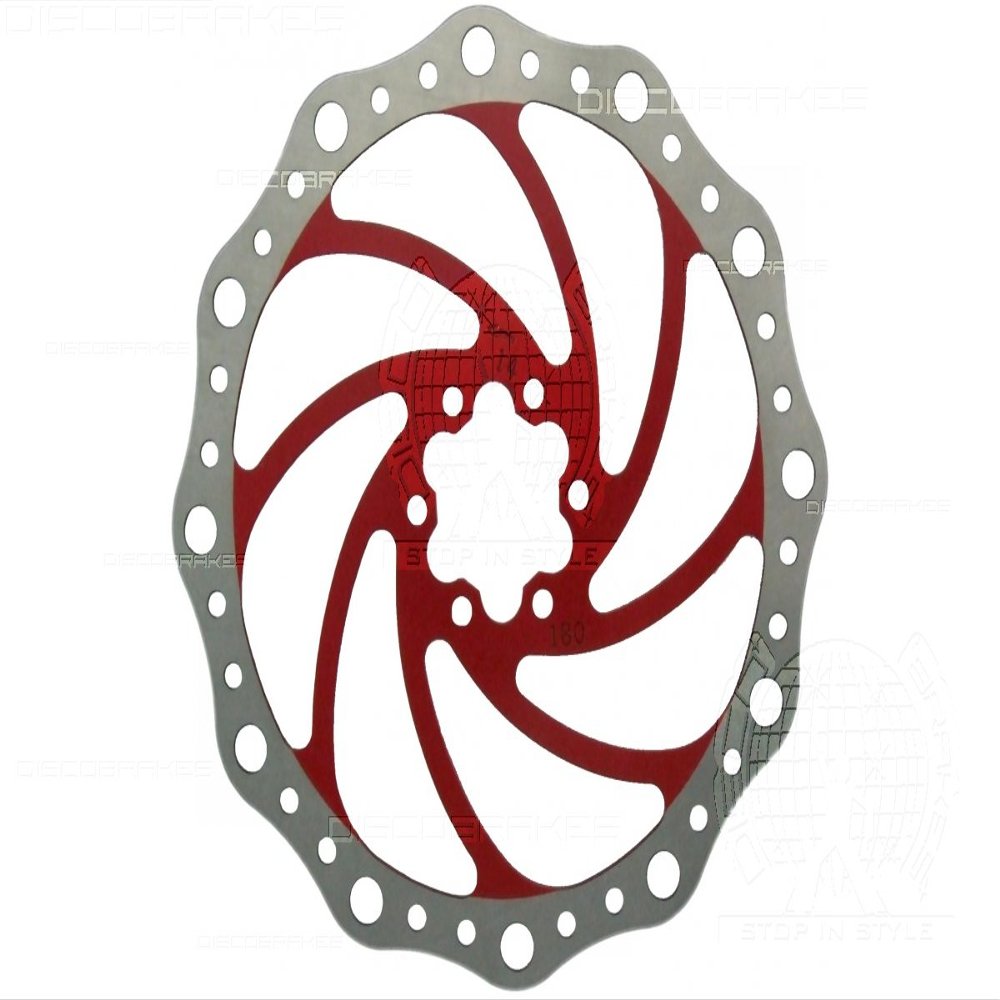 180mm / 7 inch Vibe Disc Brake Rotor 6 Bolt is Stainless Steel, 8 Color Choices