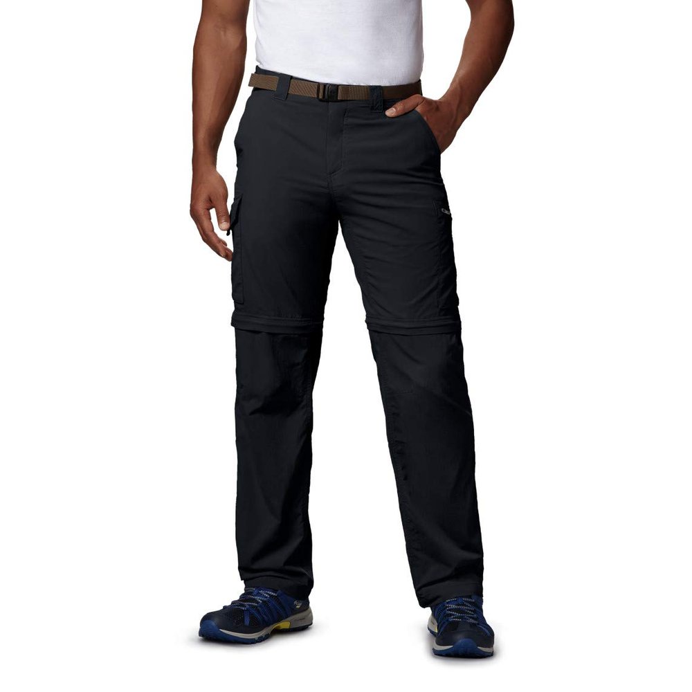 Columbia Mens Ridge Silver Ridge Convertible Pant, Black, 32W x 30L US
