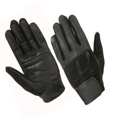 Hugger Women's Water Resistant Leather Summer Touring Glove (X-Large, Black)