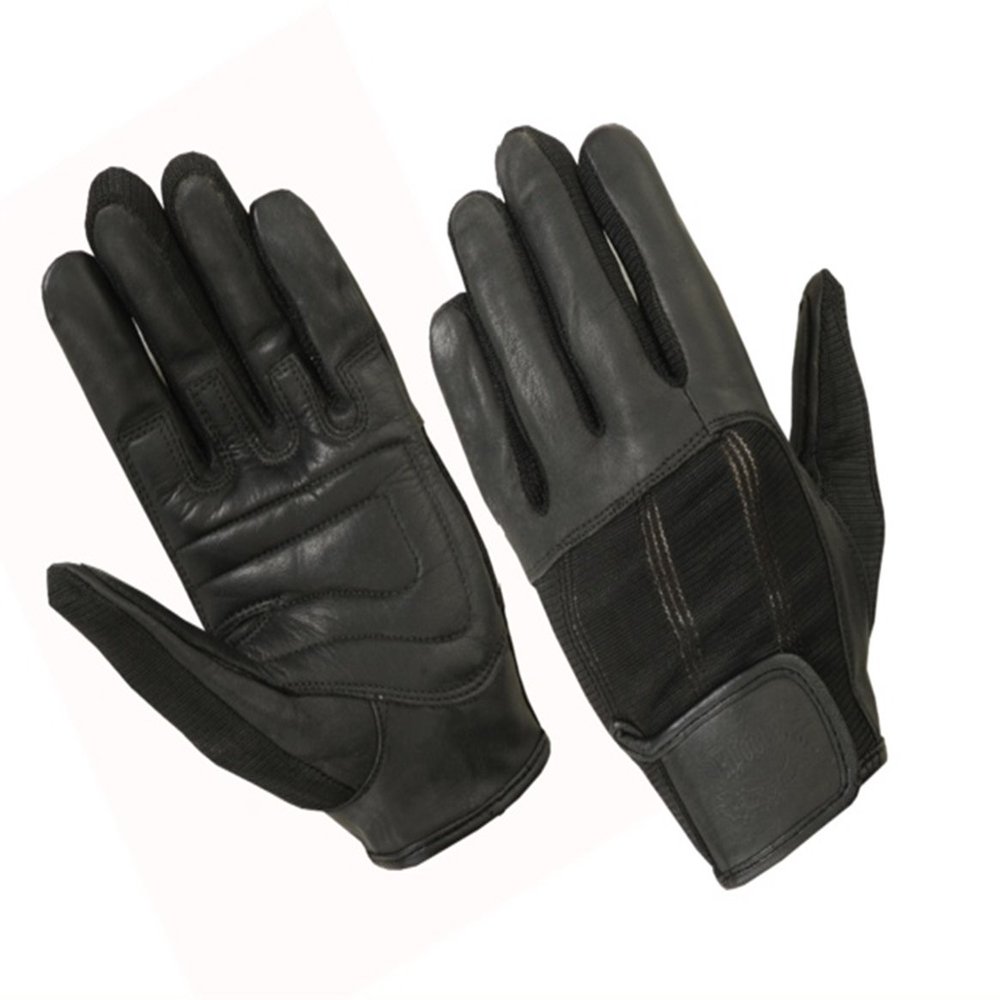 Hugger Women's Water Resistant Leather Summer Touring Glove (X-Large, Black)