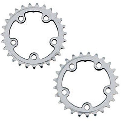 DIXNA La Crank V23P026 Chainring, Touring, Inner, Compatible with 10/11 Tiers, Color/Teeth, Silver, 25T, Silver