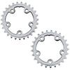 DIXNA La Crank V23P026 Chainring, Touring, Inner, Compatible with 10/11 Tiers, Color/Teeth, Silver, 25T, Silver view 1