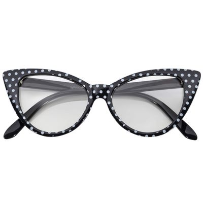 Fashion Vintage Wayfarer Cat Eye Smoke Lens Sunglasses Black Frame