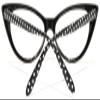 Fashion Vintage Wayfarer Cat Eye Smoke Lens Sunglasses Black Frame view 3