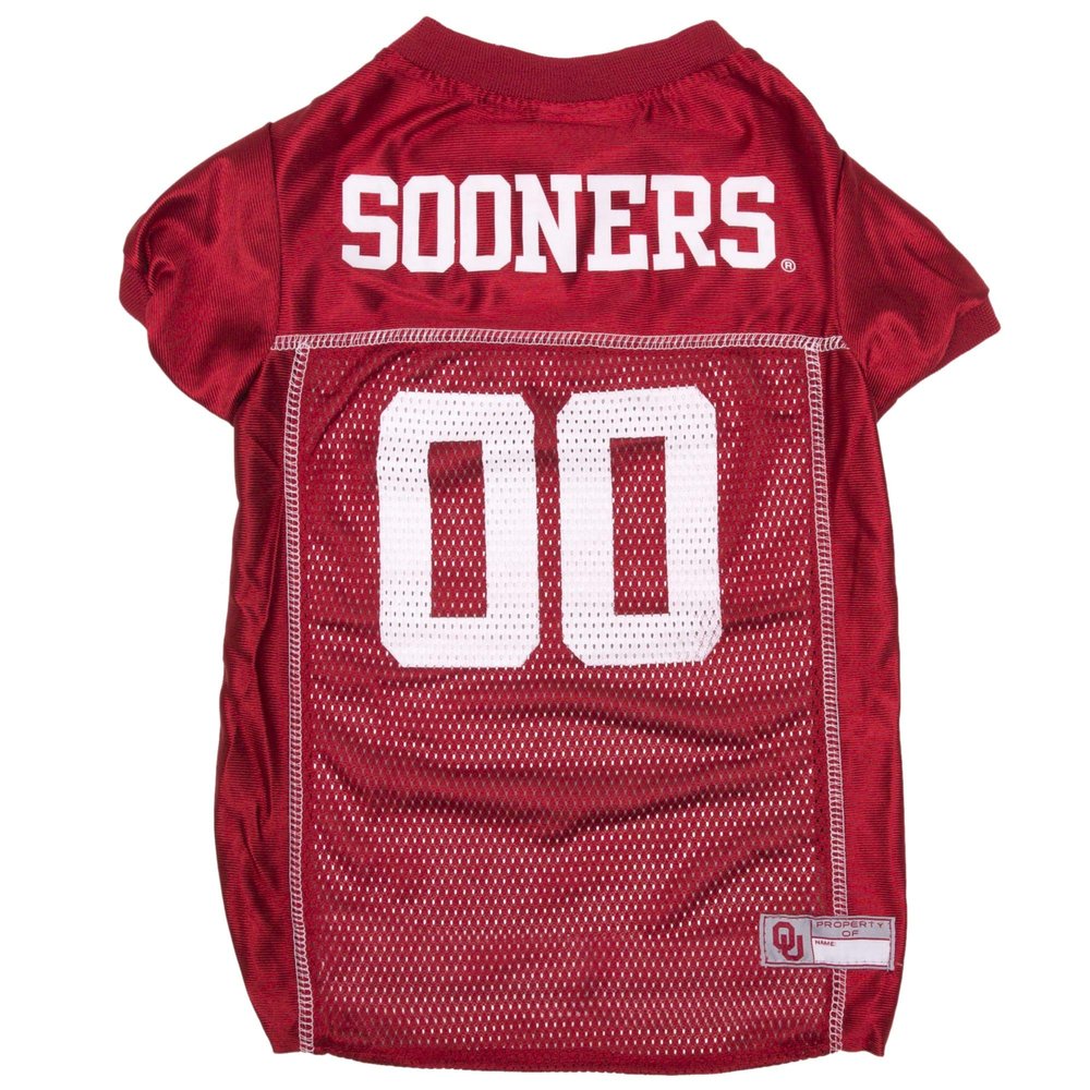 Pets First NCAA College Oklahoma Sooners Mesh Jersey for DOGS & CATS, X-Large. Licensed Dog Jersey with your Favorite Football/Basketball College Team