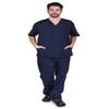 Natural Uniforms Men's Scrub Set Medical Scrub Top and Pants XXL True Navy Blue view 1