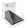 Plymor Clear Acrylic Slanted Front Display Case with Black Base (Mirror Back), 12" x 12" x 12" view 2