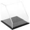Plymor Clear Acrylic Slanted Front Display Case with Black Base, 6" x 6" x 6" view 1