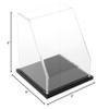 Plymor Clear Acrylic Slanted Front Display Case with Black Base, 6" x 6" x 6" view 2