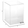 Plymor Clear Acrylic Display Case with Clear Base, 8" x 8" x 8" view 2