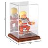Plymor Clear Acrylic Display Case with Hardwood Base (Mirror Back), 4" W x 4" D x 6" H view 3