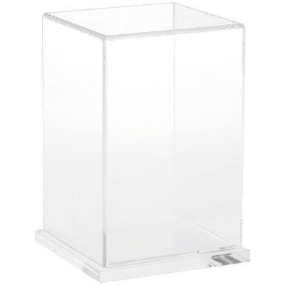 Plymor Clear Acrylic Display Case with Clear Base, 4" W x 4" D x 6" H