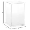 Plymor Clear Acrylic Display Case with Clear Base, 4" W x 4" D x 6" H view 2