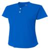 A4 Womens Tek 2-Button Henley, Large, Royal view 1
