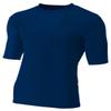 A4 Men's Compression Crew 1/2 Sleeve, Navy, Large view 1